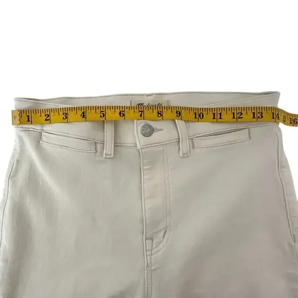 Madewell Mid-Rise Kick Out Stretch Denim Jeans in Ecru (27) - Picture 9 of 16